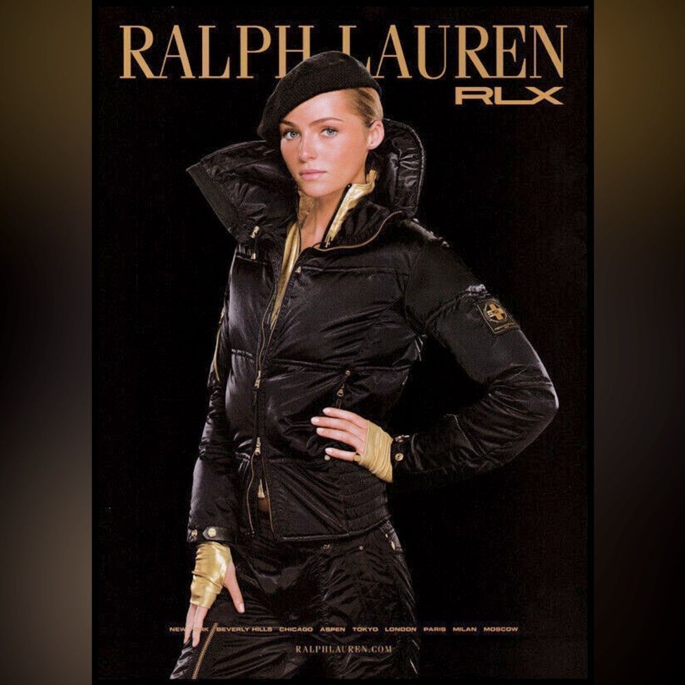 Ralph Lauren RLX Fall 2007 Runway Black Satin Ski Puffer Jacket